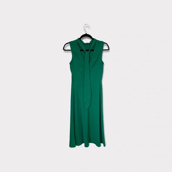 ASOS [Warehouse] Satin Green Midi Dress Size 6 - Picture 9 of 10